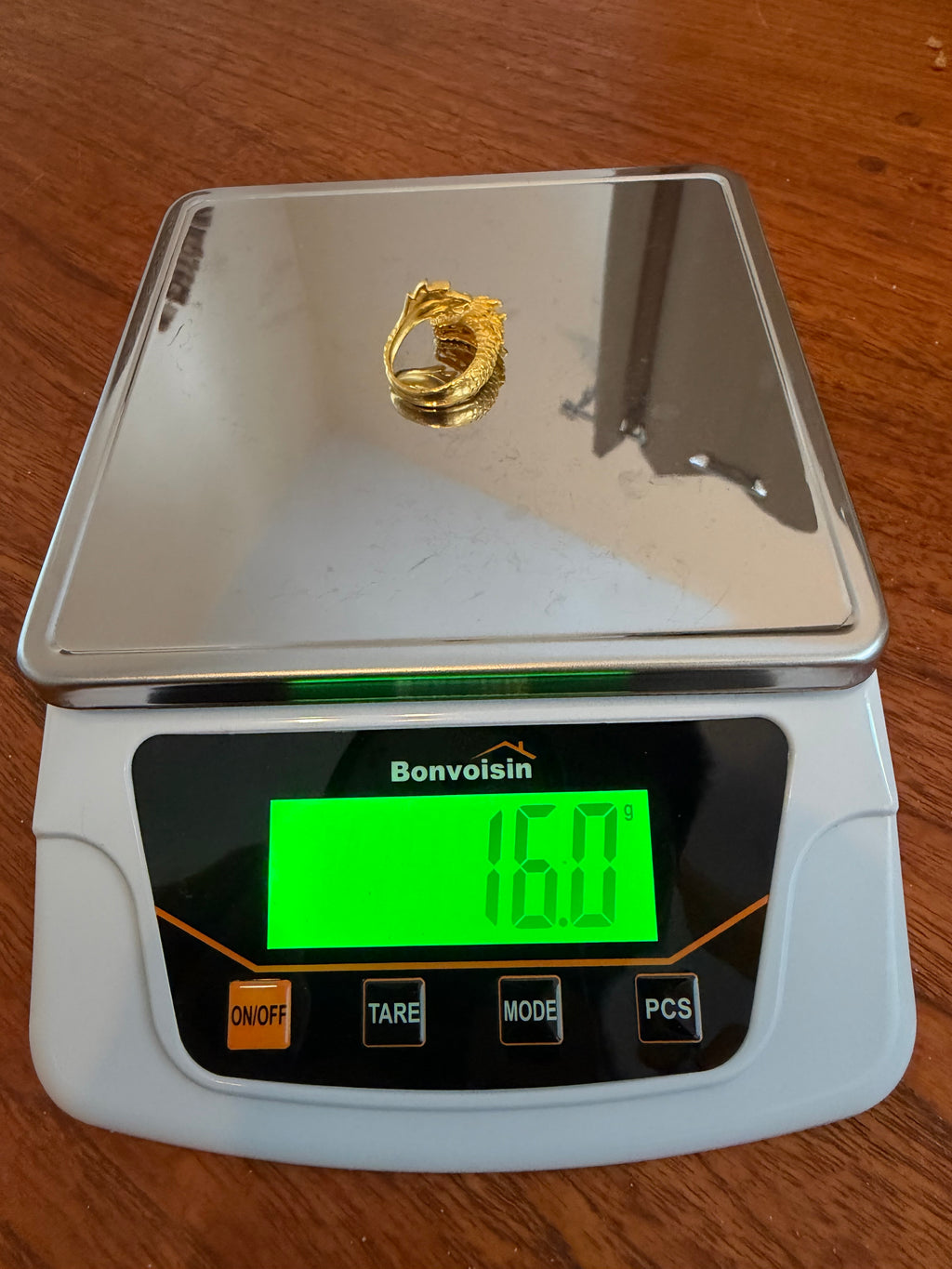 16g | Adjustable | 24k | Dragon Ring