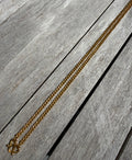 26.4g | 22" | 3mm Curb Necklace| 24k
