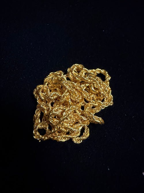 12g | 1.9mm | 26” | 24k Rope Necklace