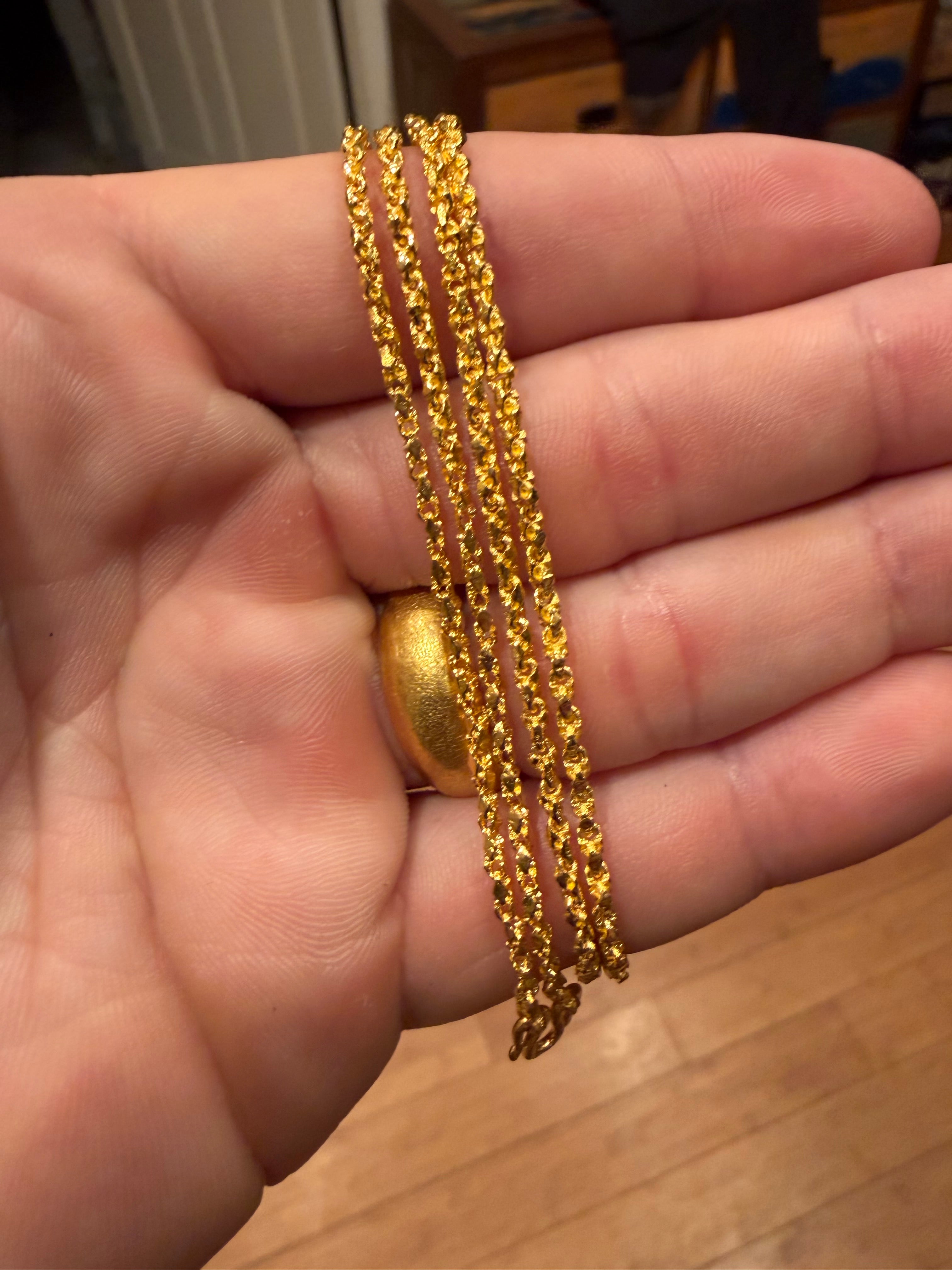 18.93g | 2mm | 24” | 24k Nugget Chain