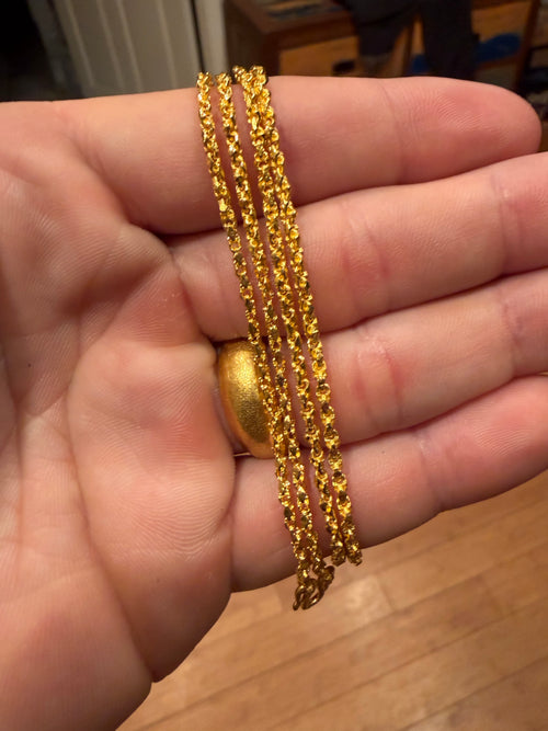 18.93g | 2mm | 24” | 24k Nugget Chain