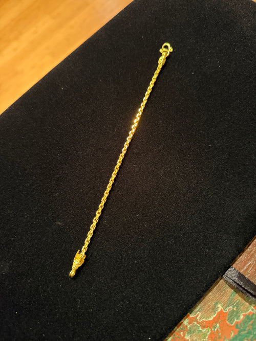 15.12g | 3mm | 6.75” | 24k Dragon Anchor Bracelet